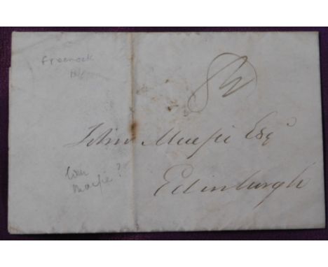 Great Britain 1831 Postal History EL dated 21 Jan 1881 posted to Edinburgh. Manuscript 8 Greenock/22JA/1831 cancel, red JAN/C