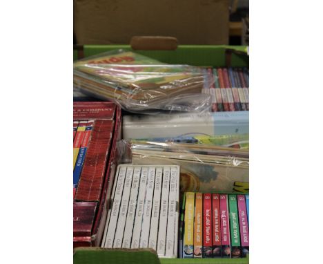 A TRAY OF ASSORTED CHILDRENS BOOKS TO INCLUDE ENID BLYTON'S SECRET SEVEN,&amp; NODDY COLLECTIONS, BRAMLEY HEDGE BOOK SET AND 