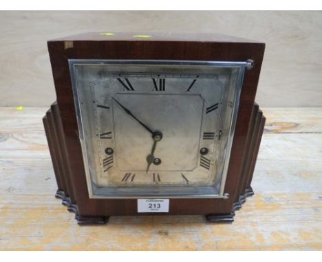 A GARRARD ART DECO CHIMING MANTLE CLOCK