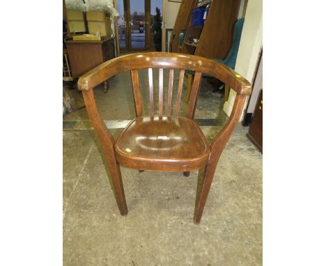 A VINTAGE OFFICE ARMCHAIR