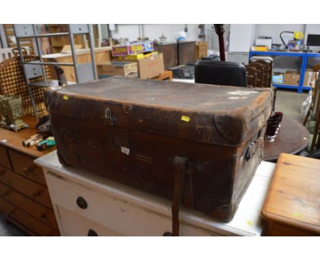 A Finnegan's of Manchester leather trunk