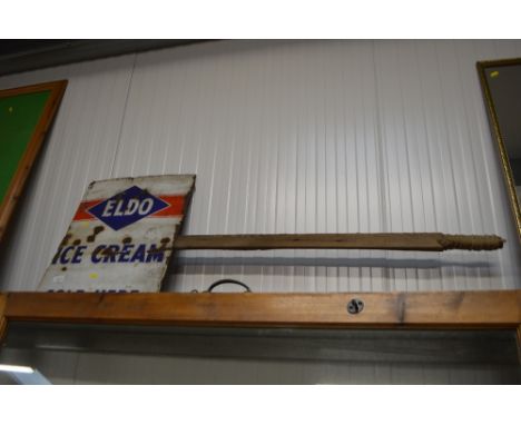 An enamel sign" Eldo Ice Cream"