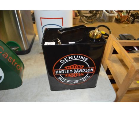 A reproduction Harley Davidson petrol can (145)