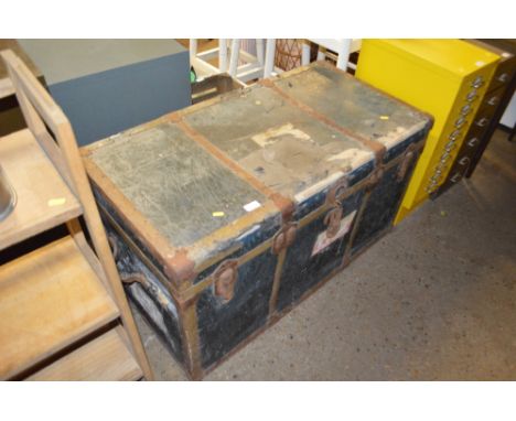 A metal bound trunk