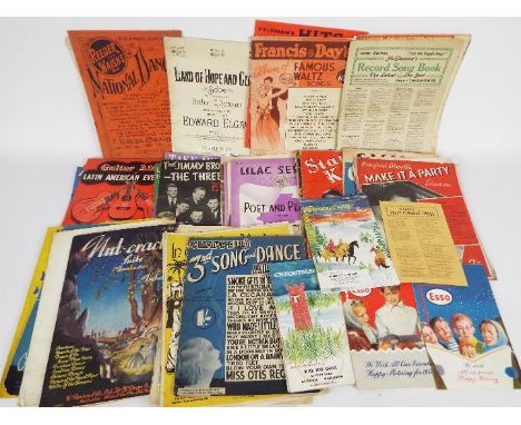 Music Ephemera, A very good collection of old song books, McGlennons record song books, Esso Christmas carol song books, Holl