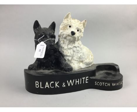 BLACK AND WHITE SCOTCH WHISKY ADVERTISING MODEL, with illuminating interior, 31cm wide