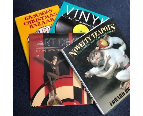 COLLECTION OF ANTIQUE BOOKS including a novelty teapot, art deco, art nouveau and others
