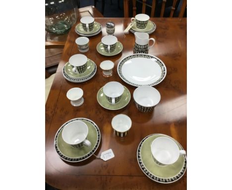 ROYAL TUSCAN 'CONCERTO PATTERN' PART TEA SERVICE, along with Royal Worcester china