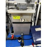 (5) 10 Gallon Polyethylene Vertical Feed Tanks w/Covers, Spigots and Kobold Electronic Water Level