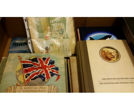 MIXED, complete & part sets in albums, inc. corner-mounted (7), UTC (2), Doncella, Tom Thumb; laid down, Wix Henry & Flags, G