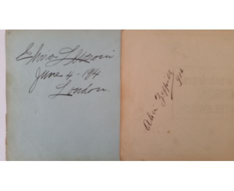 OPERA, signed album pages, inc. Pompilio Malatesta, Antonnio Scotti, Louise Kirkby Lunn, Nellie Melba, Giovanni Martinelli, J