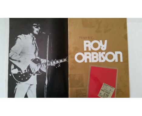 POP MUSIC, signed tour programme by Roy Orbison, to title page, with ticket stub for Davenport Theatre Stockport (date stamp 