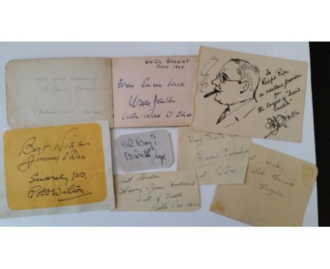 AUTOGRAPHS, selection, 1920s onwards, inc. Donald Stuart, Billy Walker, Rae Hicks, Doug Wainwright, Roy Stevens, Albert R Boo