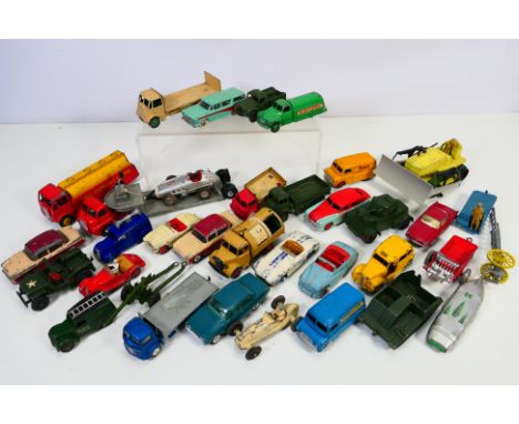 Corgi - Dinky - Schuco - Tekno - a collection of vintage diecast vehicles. The vehicles are playworn and show signs of storag