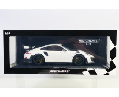 Minichamps - A limited edition 1/18 scale 2018 Porsche 911 GT2 RS, one of only 504 produced # 155068310. The model appears Ne