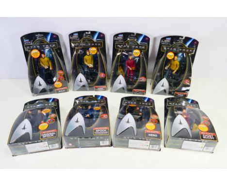 Star Trek - Playmates - 8 boxed Star Trek Action figures by Playmates. The figures generally appear to still be factory seale