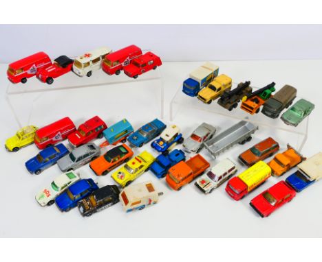Majorette - A group of unboxed vehicles including Volkswagen Van, Datsun 260Z, Volvo 245, Morgan and others. They show signs 