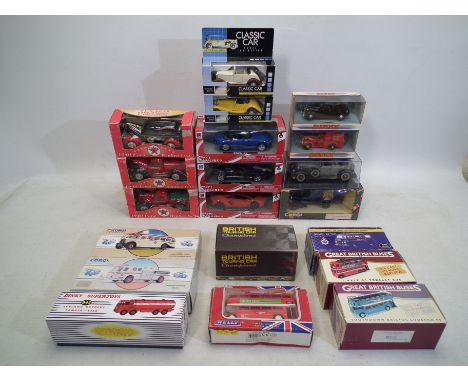 Corgi, Atlas, Dinky - A group of boxed vehicles to include; Dinky DY-8 & DY-5, Corgi #97830 Daimler Duple Coach, 3 x Texaco O