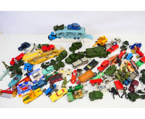 Dinky - Corgi - Schuco - Morestone etc - a collection of vintage diecast vehicles, together with some plastic soliders by BT 
