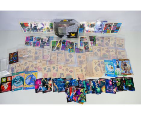 Pokemon - Bandai - Others - A Pokemon tin containing over 40 Pokemon tattoos, Japanese oversized Pokemon cards, together with