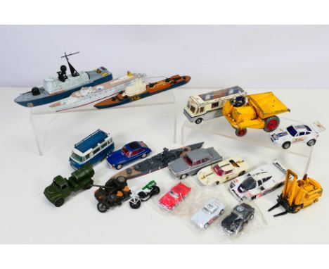 Dinky - Corgi - Britains - Minic - A group of unboxed models including Ford GT, Commer Film Van, Army Water Tanker, Mobile Mi