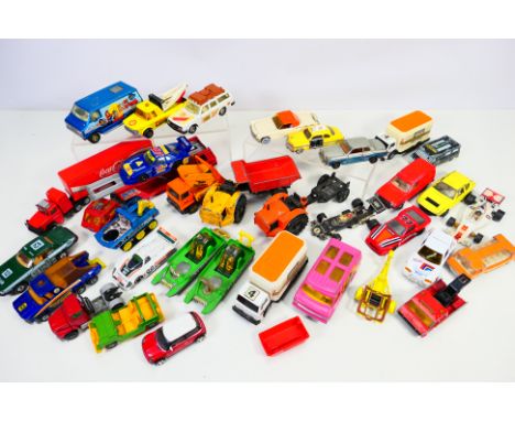 Corgi - Matchbox - Lone Star - A group of unboxed vehicles including Ford Security Van # K-19, Bedford TM Skip Lorry # K-28, 