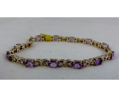 Sterling silver amethyst bracelet