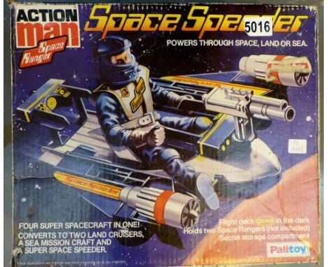 Action Man boxed Space Speeder, missing waistcoat