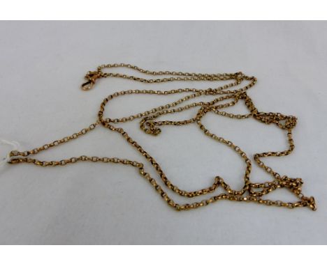 9 ct gold Albertina chain marked 9 c. L: 140 cm. 10.3g