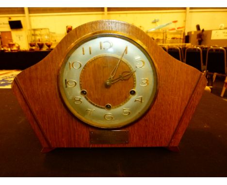 Oak Westminster chime mantle clock