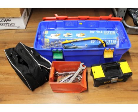 Storage box of car cleaning kits, spanners, miniature toolbox, tile cutter etc