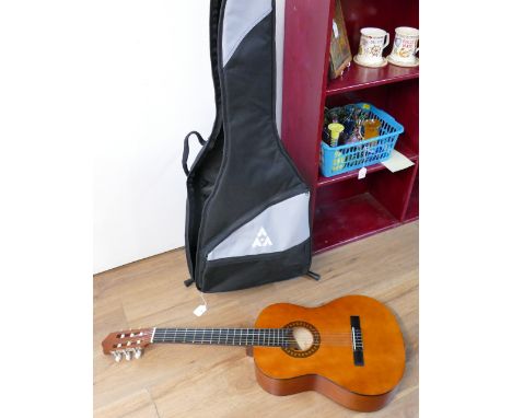 Stagg handmade classic guitar with soft case and stand