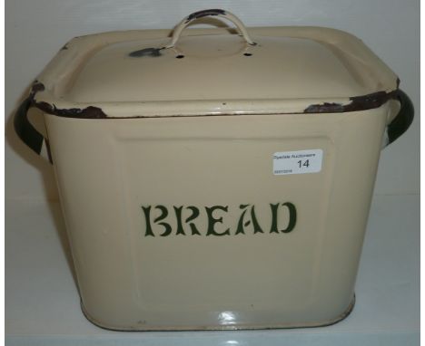 Enamel bread bin