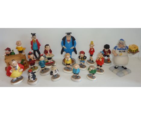 Seventeen Robert Harrop 'The Beano Dandy Collection' figurines 'Winson' (BD 17), 'Cuthbert Cringeworthy' (BD 08), 'Dennis The