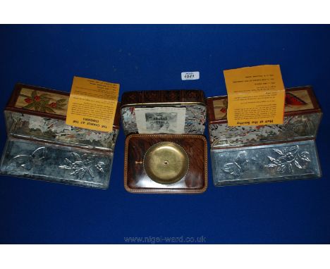 Two W R Jacobs & Co butterfly Tins containing old jigsaws