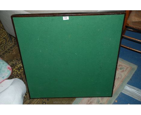 A folding Card Table with Green Baize top.