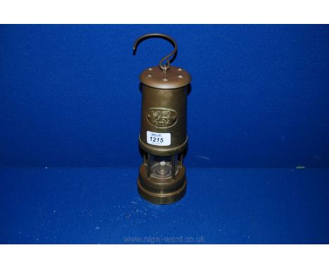 A brass Davey Lamp
