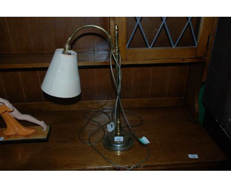 A brass Swan neck Desk Lamp.