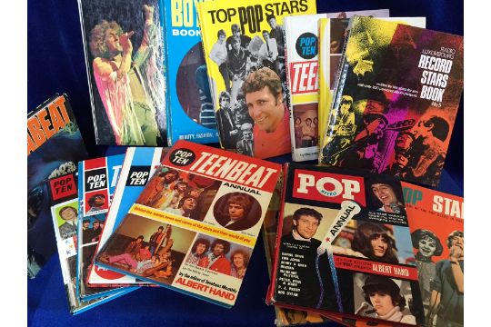 Music memorabilia, a collection of 14 Pop Music Annuals, mostly 1960's ...