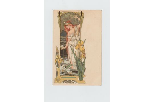 Postcard Elisabeth Sonrel Art Nouveau Seasons Ub Sl Acm O W Vg