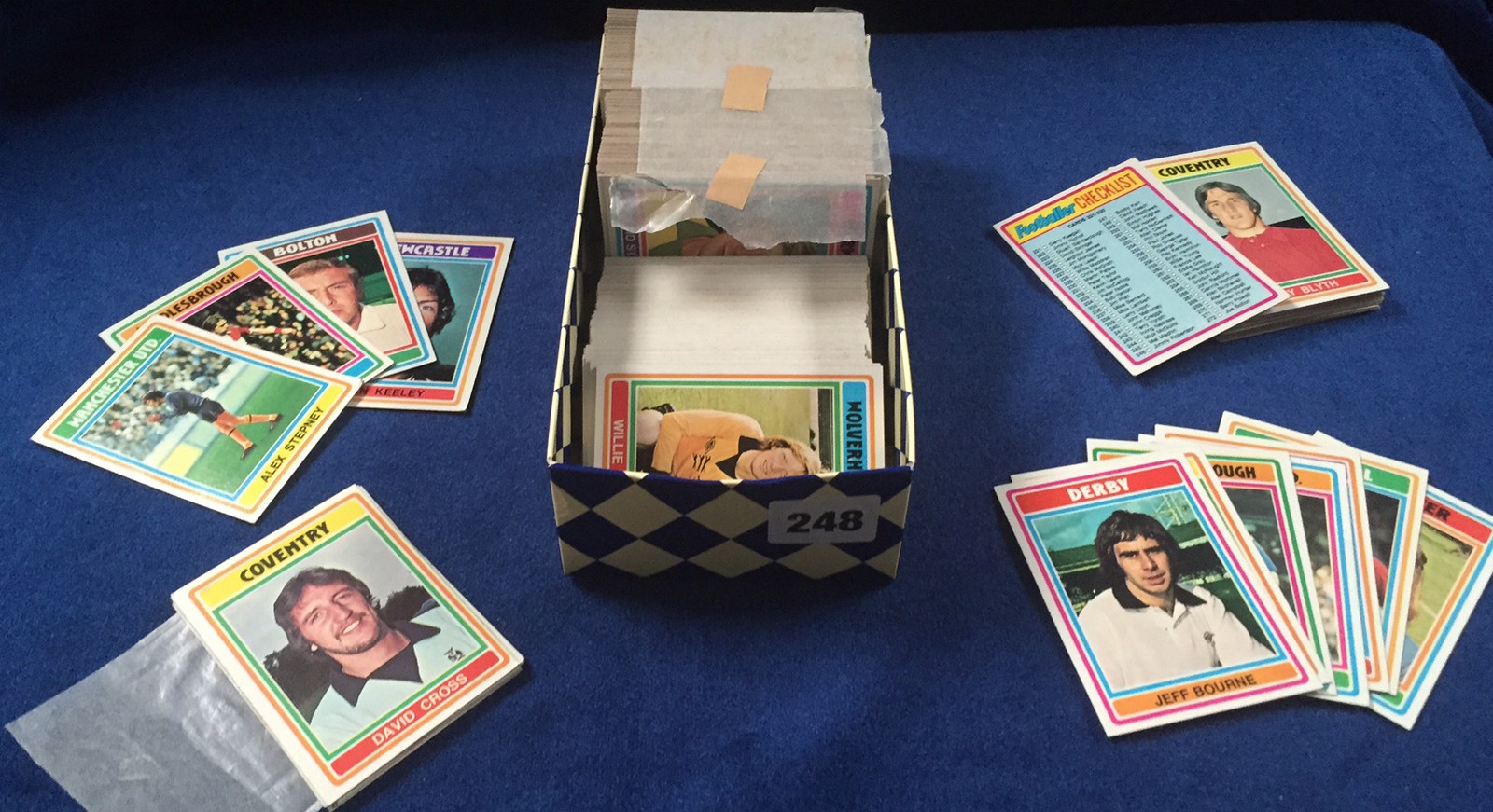 Trade cards, Football, Topps, Footballers, 1976 (blue back) (set, 330