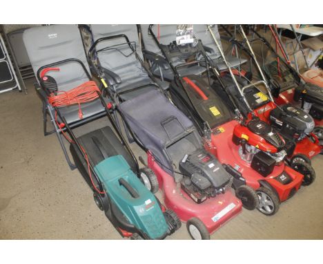 A petrol rotary lawnmower with Briggs & Stratton Quatro 40 engine