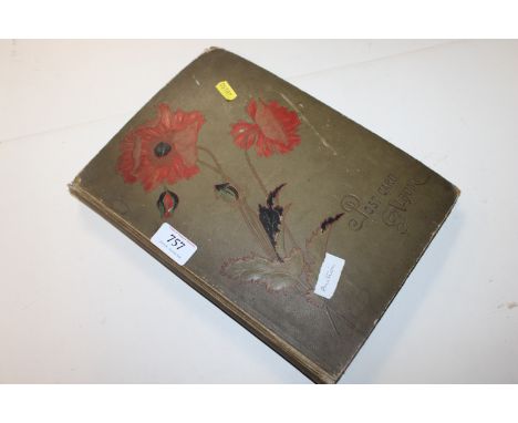 A Victorian postcard album and contents