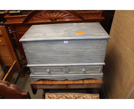 A painted blanket box together with a mahogany sofa table AF
