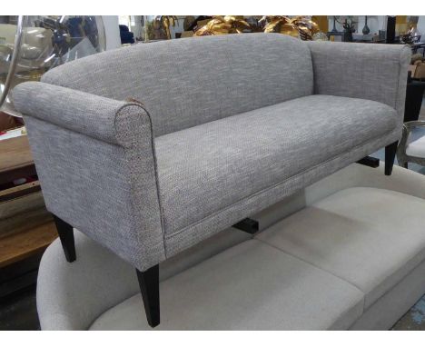 AARK SOFA, light grey upholstered, 73cm x 85cm H x 175cm. 