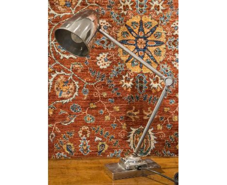 ANGLEPOISE STYLE LAMP, circa 1960 chrome in the manner of Herbert Terry and Sons, fully adjustable, max 84cm. (slight wear) 