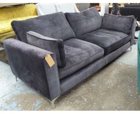 SOFA.COM SOFA, grey fabric finish, 217cm W. (with faults) 