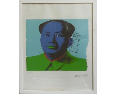 ANDY WARHOL 'Mao', lithograph, from Leo Castelli gallery, stamped on reverse, edited by G Israel on Arches paper, numbered ed