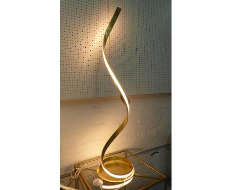 HELIX FLOOR LAMP, gilt finish, 121cm H. 