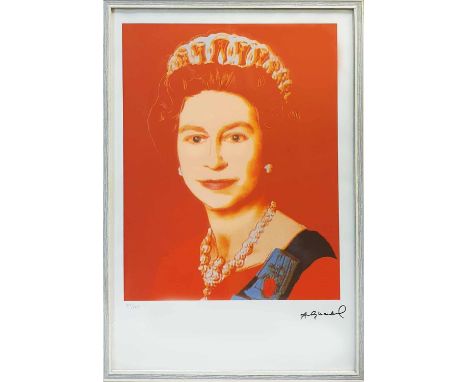 ANDY WARHOL 'Queen Elisabeth II', lithograph, from Leo Castelli gallery, stamped on reverse, edited by G Israel on Arches pap